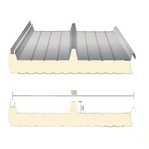 Толщина 50-200 мм PU PIR сэндвич-панели для крыши холодильной комнаты, полиуретановые Жесткие изоляционные панели