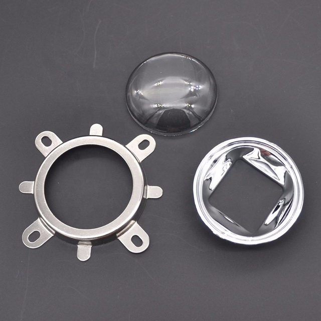44mm LED Lens 30 60 120 Degree Lens Optical With 50mm Reflector Collimator Fixed Bracket for 20W 30W 50W 100W COB Chip DIY