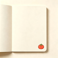Carnet à couverture rigide personnalisé Kawaii A5 A6 motif tomate, journal mignon avec élastique carré pour cadeaux