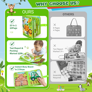 Libro Sensorial <span class=keywords><strong>de</strong></span> Fieltro con Animales del Zoológico, Precio <span class=keywords><strong>de</strong></span> Fábrica, Tablero <span class=keywords><strong>de</strong></span> Actividades Montessori <span class=keywords><strong>para</strong></span> <span class=keywords><strong>Niños</strong></span>, Libro Silencioso <span class=keywords><strong>para</strong></span> Bebés, Regalos <span class=keywords><strong>para</strong></span> <span class=keywords><strong>Niños</strong></span> y Niñas - Product Image 5