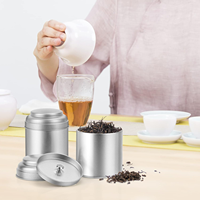 Boîte à thé hermétique à double couvercle, impression offset, conteneur alimentaire en métal de qualité alimentaire pour grains de café