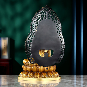Statue de Bouddha Vairocana en laiton de 6 pouces, faite à la main, décoration d'intérieur, cadeau artisanal pour le salon - Product Image 4