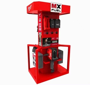 Cửa hàng Trung khoan điện đào hầm cờ lê mô-men xoắn tác động ổ cắm làm vườn chung công cụ mài mòn và phụ kiện hiển thị đứng - Product Image 1