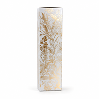 Boîte d'emballage personnalisée portable pour produits de soin avec gaufrage, carton argenté imprimé floral, pliable, pour flacons de toner et cosmétiques