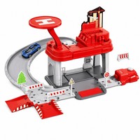 Ensemble de jouets de stationnement DIY avec fonction d'éjection et voiture en alliage pour enfants, boîte cadeau de jeu d'assemblage pour garçons et filles
