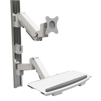 Bras de moniteur mural ergonomique de qualité médicale, support d'affichage rotatif à 360 degrés, angle maximal pour le montage de moniteur chirurgical