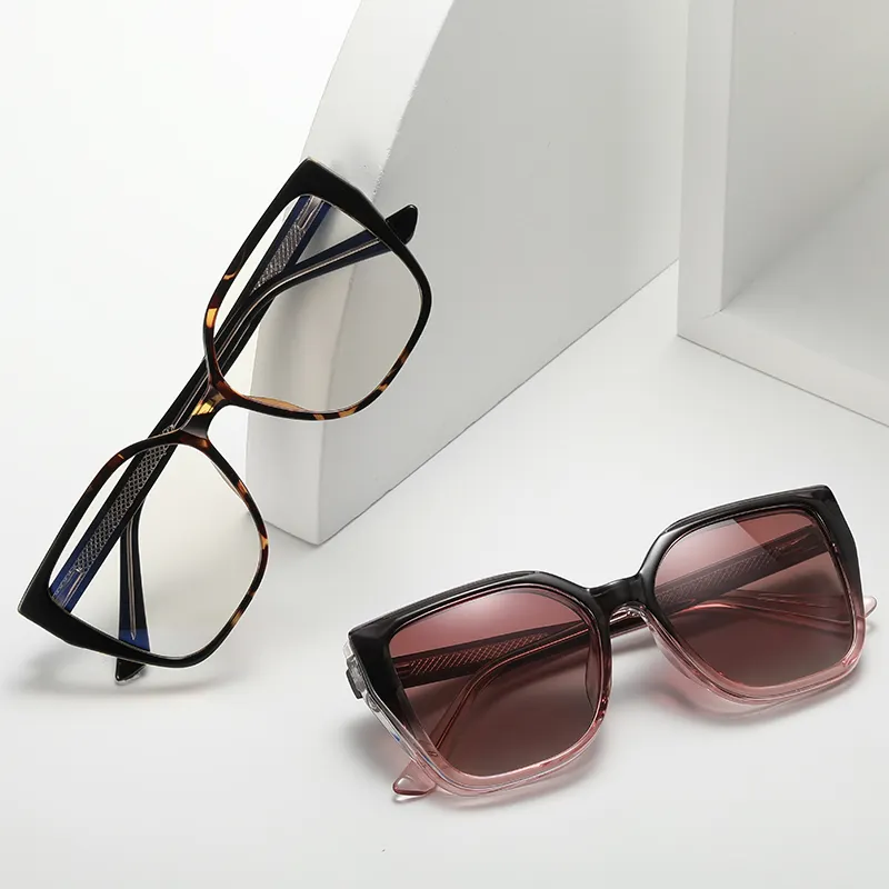 MS 81013 안경 2022 새로운 디자인 숙녀 클래식 Cilp 자기 컬렉션 플라스틱 패션 안티 블루 라이트 안경 프레임