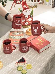 Tasses à café en céramique décoratives faites à la main de 16 oz, cadeaux DIY, fêtes de Noël, Nouvel An, fêtes, nouveautés, tasses à café originales - Product Image 4