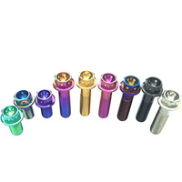 Bride Torx or jaune, blanc, bleu, noir, véritable titane M8 M10 M12 Gr5 M6X30 boulon de moto en titane