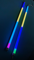 Светодиодная лента RGB с индивидуальной адресацией, 2 фута/4 фута, IP44, 100-277В, без адаптера, для групповой синхронизации с дистанционным управлением