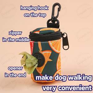 Dispensador de bolsas de residuos para mascotas con diseño de grafiti colorido, práctico soporte portátil para bolsas de <span class=keywords><strong>caca</strong></span> de perro con cremallera - Product Image 3