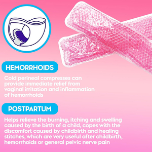 Niet-toxische dubbelzijdige comfort warmte-koude gelkralen <span class=keywords><strong>perineum</strong></span> packs, postpartum ijscompressen voor de verzorging na de bevalling - Product Image 3