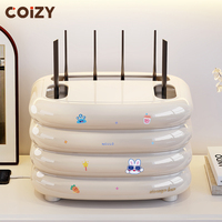 Boîte de rangement WiFi COIZY, multiprise, modem haut débit, routeur, organisateur de câbles multifonctionnel, en plastique PP rond, pour bureau