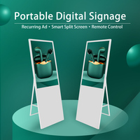 Lecteur de publicité lcd portable d'intérieur de 43 et 55 pouces, affichage numérique à la mode, panneau de menu, affiche numérique verticale