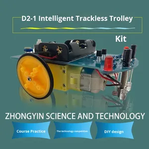 Stem Education Kit de coche de seguimiento inteligente DIY Línea de Siguiendo la tecnología de artesanía electrónica Juegos empaquetados artesanales - Product Image 2