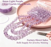 Perles en verre facettées craquelées bicolores arc-en-ciel de 8 mm en gros pour bijoux faits à la main et artisanat DIY