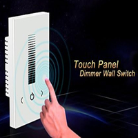 Interrupteur tactile mural en verre avec variateur LED, contrôle de la luminosité, panneau tactile en verre, pour lampes à bande LED monocolores
