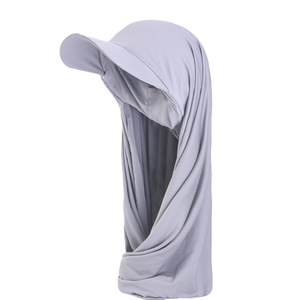 Conjunto de pañuelo cuadrado estilo étnico, sombrero para el sol, pañuelo de lana satinada con estampado para mujer musulmana, otros estampados de Zhejiang - Product Image 4