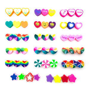 100 paquets de perles d'argile écologiques de 10mm animaux arc-en-ciel et étoile à cinq branches bricolage accessoires d'amour - Product Image 5