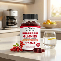 Gomitas de Berberina OEM/ODM Sin Azúcar, Apoyo al Sistema Inmunológico, Estimulación del Metabolismo, Gomitas de Berberina al por Mayor