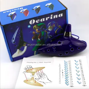 Top Selling 12 Hole Blue Ocarina of Zelda Wind Instrument For Sale