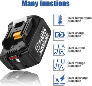 Perceuse sans fil Lithium Ion batterie rechargeable de remplacement Makita 18V batterie BL1850 BL1830 BL1860 BL1840 LXT400