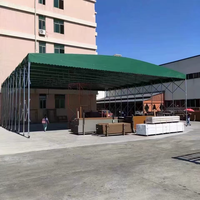 Tente mobile rétractable à structure en acier pour le stationnement des voitures et le garage, grande tente d'événement en PVC