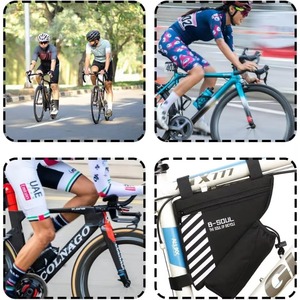 Muestra Gratis, Bolsa de Bicicleta Impermeable Negra de Buena Calidad, Bolsa Trasera para Bicicleta, Bolsa para Tubo de Asiento, Bolsa para Cuadro de Bicicleta, Accesorios para Bicicleta - Product Image 6