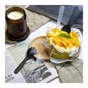 Vente en gros de mini glace pilée jetable en plastique clair, rose, bleu, vert, noir, salade de crème glacée, gâteau aux fruits, fourchette et cuillère à dessert - Product Image 3