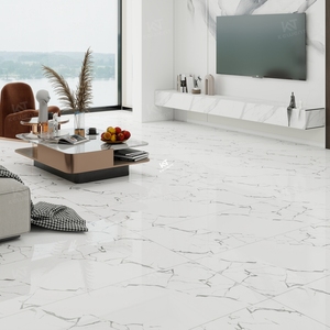 بلاط أرضية من البورسلين الأبيض الفاخر عالي الجودة في الصين ، شكل كبير 48 ، بلاط أرضيات من الرخام المنزلي ، صقل 24x x - Product Image 6