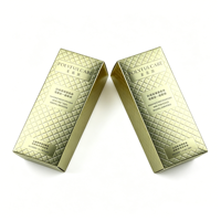 Boîte d'emballage de luxe personnalisée pour ensemble de soins de la peau, vente en gros, estampage à chaud or, gaufrage, boîte cadeau cosmétique, double insert, crème pour le visage