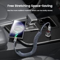 Kabel Pengisian Cepat Toocki Wide Compatible 100w C-C Desain Pegas yang Dapat Ditarik untuk Smartphone dan Tablet Android