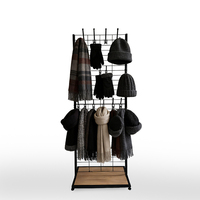 Support d'affichage pour chapeaux, gants et écharpes avec crochets en fil métallique et logo personnalisé