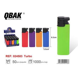 QBAK Electronic Lighter 8.2cm Turbo Windproof Refillable Lighter for Outdoor Use - Product Image 3