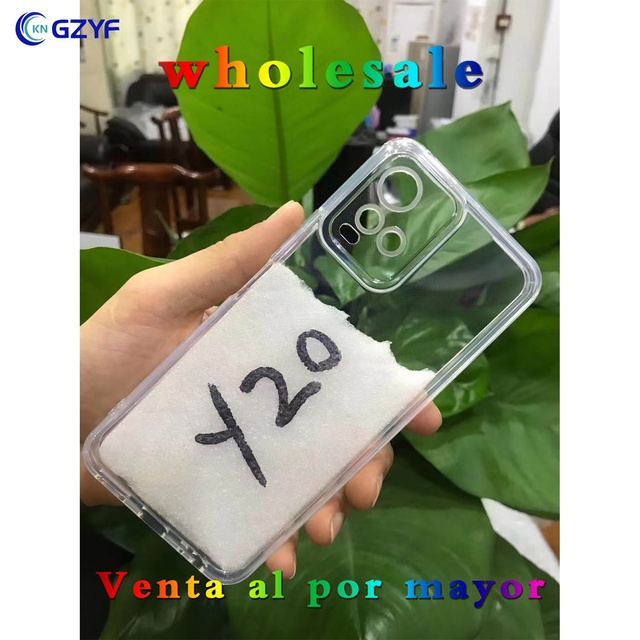 Crystal Clean case for vivo Y20 Mobile Phone Back Cover Y21 Clear TPU 1.5mm Shockproof Y33S Silicon