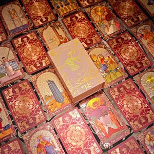 Cartas de Tarot <span class=keywords><strong>Vetter</strong></span> con Lámina Dorada, Impresión a Color, Resistentes al Agua, con Manual de Instrucciones en Inglés, Papel Ecológico y Duradero - Product Image 1