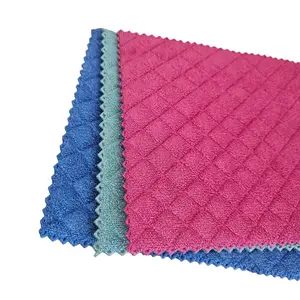 Diamond Sponge Polishing Cleaning Cloth Microfiber Sponge Cloth Kitchen Dish Towel Sponge Pad