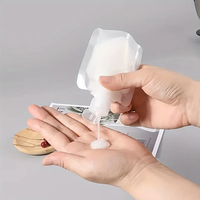 30ml 50ml 100ml Transparent Plastique Portable Lotion Liquide Shampooing Sacs Cosmétiques Voyage Emballage Bec Poche Sac Flip Top Couvercle