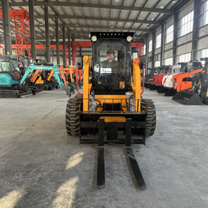 Pemuat Skid Steer Mini baru 950kg roda kecil melewati muatan dengan lampiran ember - Product Image 6