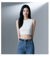 Nouvelle Collection 2026 : Ceinture Femme en Cuir Véritable Style Hong Kong Rétro Américain, Boucle Ardillon pour Pantalon de Travail, Ceinture de Luxe Haut de Gamme pour Femme