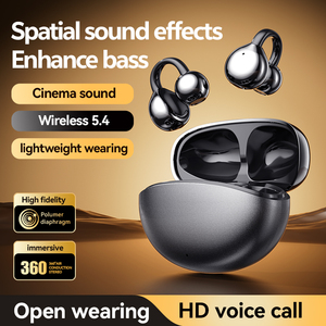 Audífonos M110 OWS con Pantalla Táctil, Audífonos Inalámbricos Verdaderos con Cancelación de Ruido, Audífonos Deportivos Morados con Clip para Oreja - Product Image 4