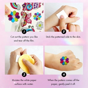 <span class=keywords><strong>Tatuaggi</strong></span> a mano per bambini temporanei impermeabili personalizzati per bambini adesivi Body Face arte Glitter farfalla bambini - Product Image 2