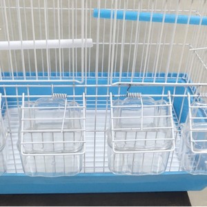 Grande cage à oiseaux en acacia D406 cage pour animaux de compagnie en fer avec plateau en plastique palette et fermeture à bouton pour perroquet <span class=keywords><strong>étourneau</strong></span> muguet oiseaux - Product Image 5