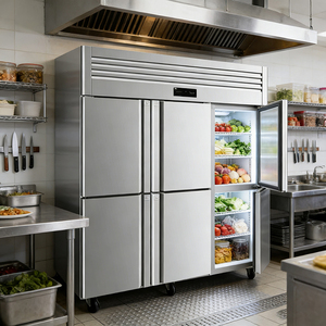 Réfrigérateur commercial vertical professionnel à 6 portes en acier inoxydable, écoénergétique - Product Image 1