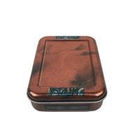 Boîte en étain rectangulaire personnalisée, conteneur métallique durable pour l'emballage alimentaire et cadeaux, recyclable, chic pour le stockage de chocolat et de snacks