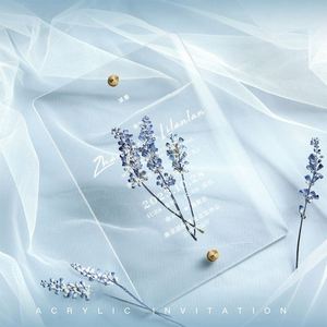 Invitaciones de Boda Rectangulares de Papel con Diseño Floral Temático de Bosque y Corte Artístico - Product Image 4