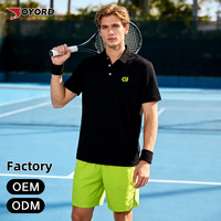Chemises polo personnalisées pour hommes, polo sport à manches courtes, t-shirt de golf, polo de performance pour le tennis, logo personnalisé, fabricant OEM