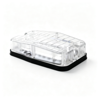 Feu de signalisation à grille LED 54W, montage latéral, boîtier en alliage d'aluminium, clignotant d'urgence multicolore pour camion, IP65