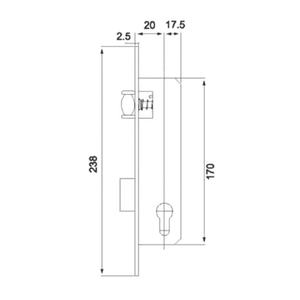 ประตูล็อคกระบอกร่างกายชุดอุปกรณ์เสริมตะขอลิ้นสลักกระบอกร่องล็อคร่างกาย - Product Image 2