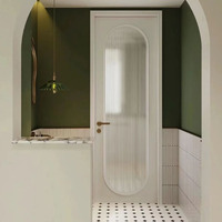 DEEZON - Puertas Francesas Corredizas Modernas de Aluminio y Vidrio para Interiores, con Arco, para Dormitorio y Sala de Estar